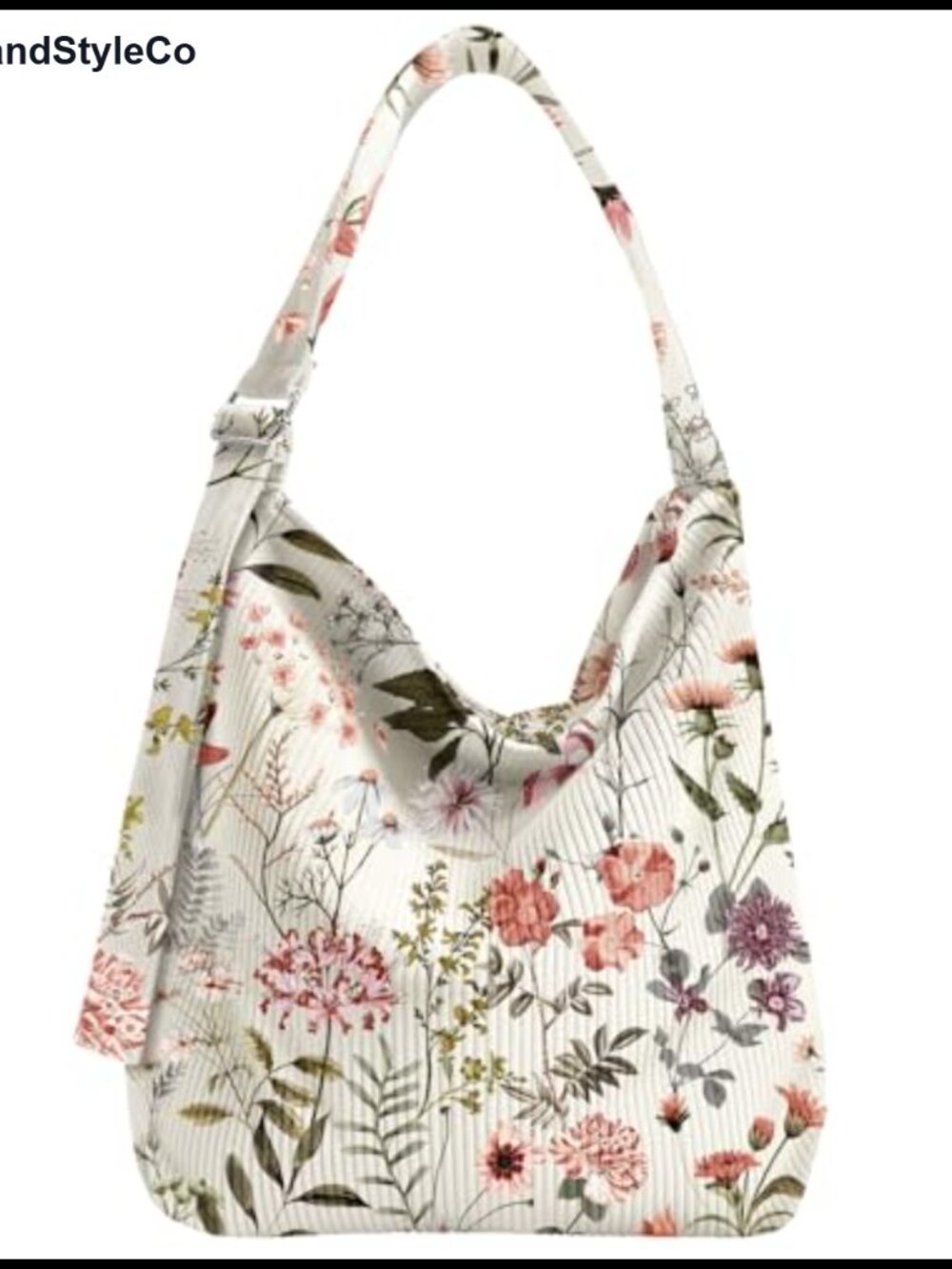 Corduroy Hobo Bag Large Zipper Tote Shoulder Bag Women Laptop